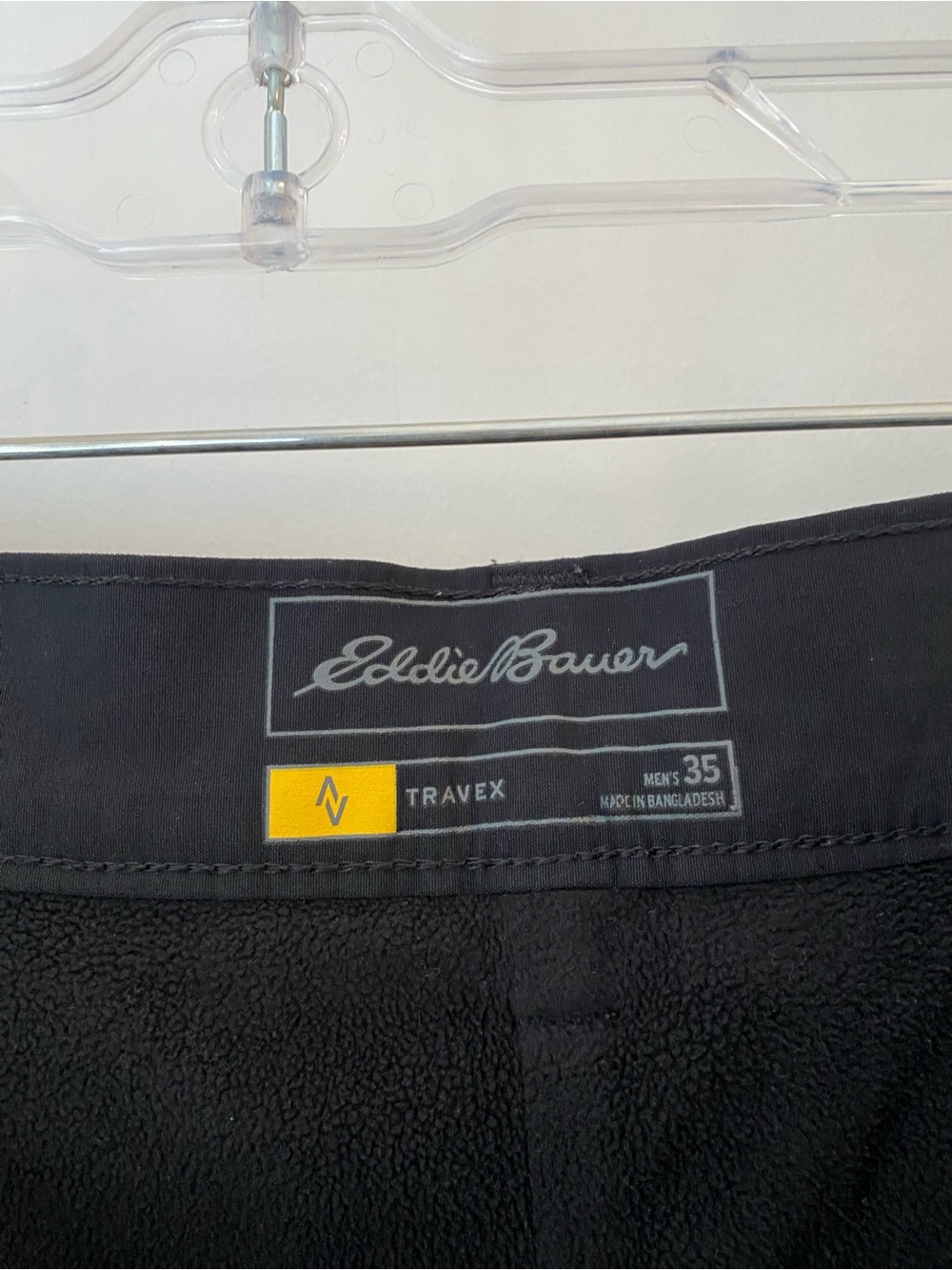 Eddie Bauer Travex Fleece Lined Shorts Mens Sz 35 Black Hiking Climbing Gorpcore - Picture 6 of 9